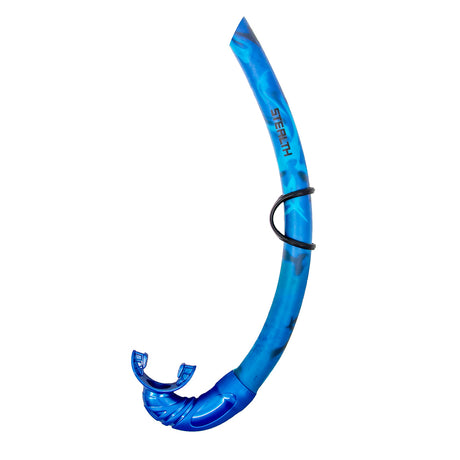 Genesis Stealth Snorkel J-Tube Snorkel for Free Diving, Spearfishing, Scuba, and Snorkeling