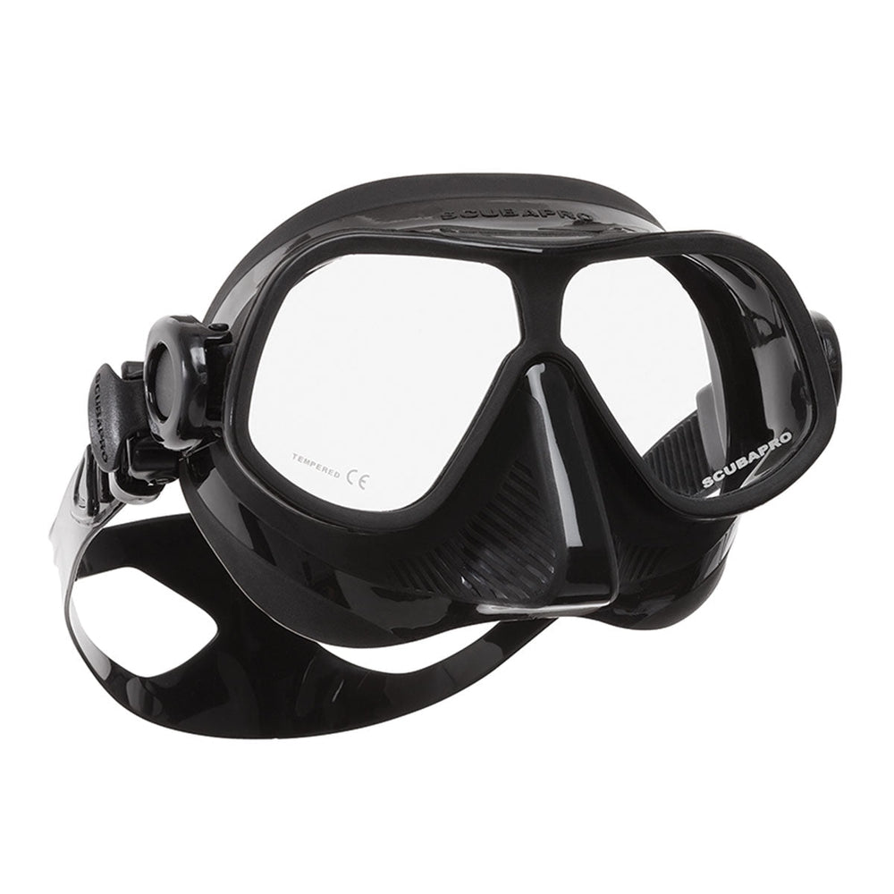 Steel Comp Dive Mask, Black - Perfect for Deep with Low Internal Volume and Comfortable Fit
