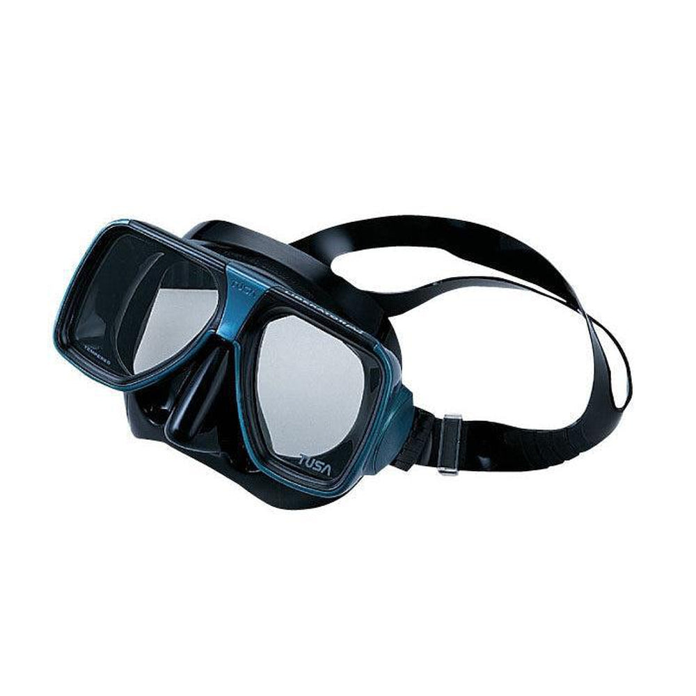 Tusa Liberator Plus Twin Lens Scuba Diving Mask-Black/Black