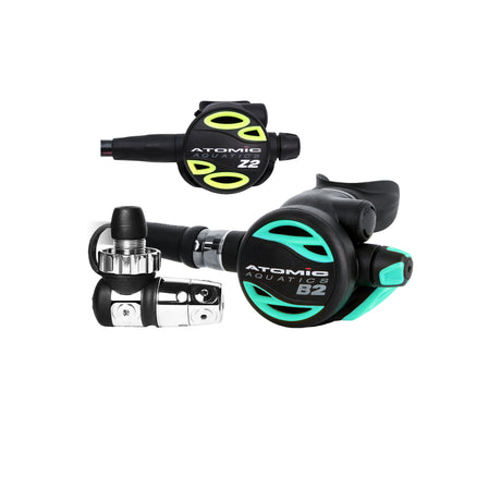 Atomic Aquatics B2 Regulator, DIN Sealed with Color Kit and Z2 Octo Scuba Diving Package