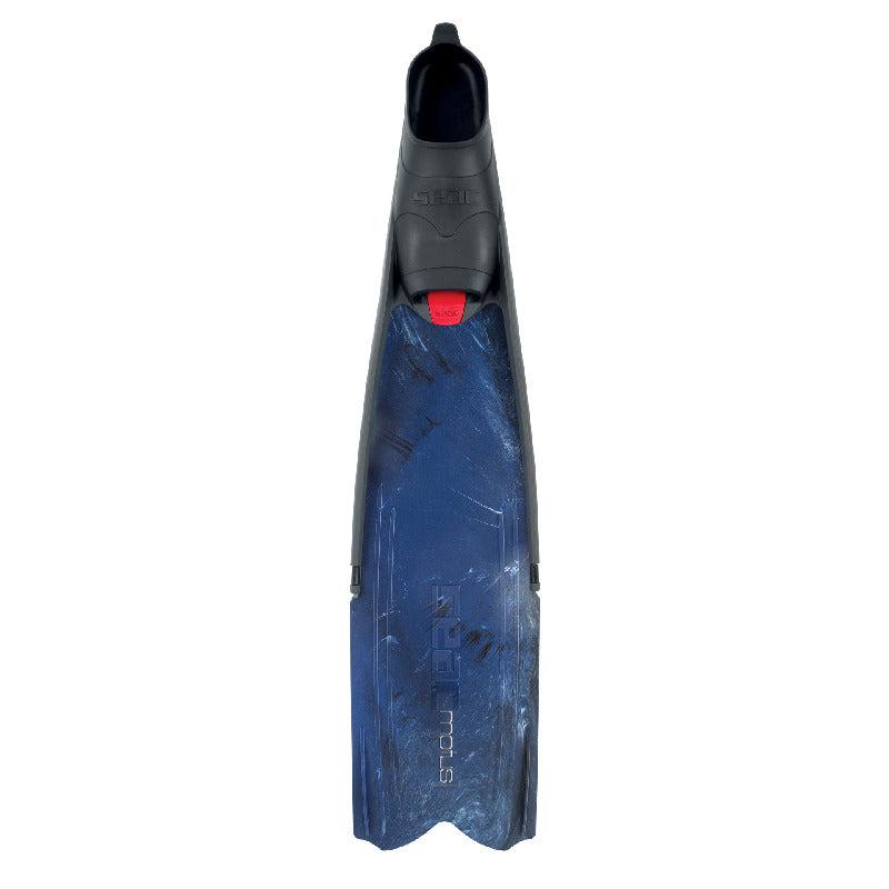Seac Motus Long Freediving and Spearfishing Fins-Blue Camouflage