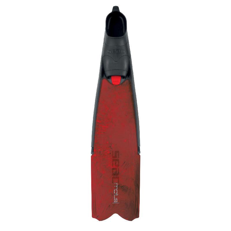 Seac Motus Long Freediving and Spearfishing Fins-Red Camouflage