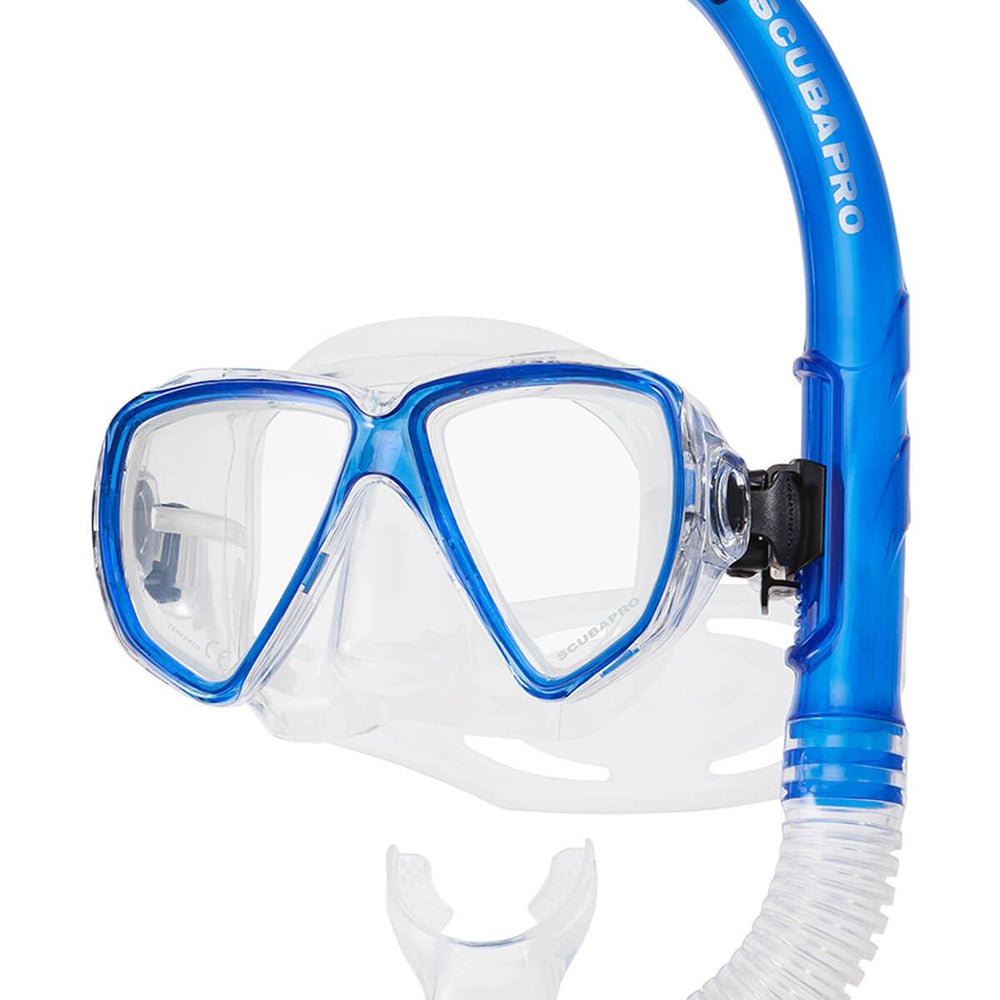 Scubapro Currents Mask w/ Snorkel Snorkeling Combo-Blue