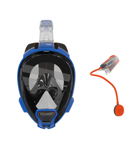 Open Box Ocean Reef Aria QR+ with Camera Holder Snorkeling Mask and Snorkie Talkie