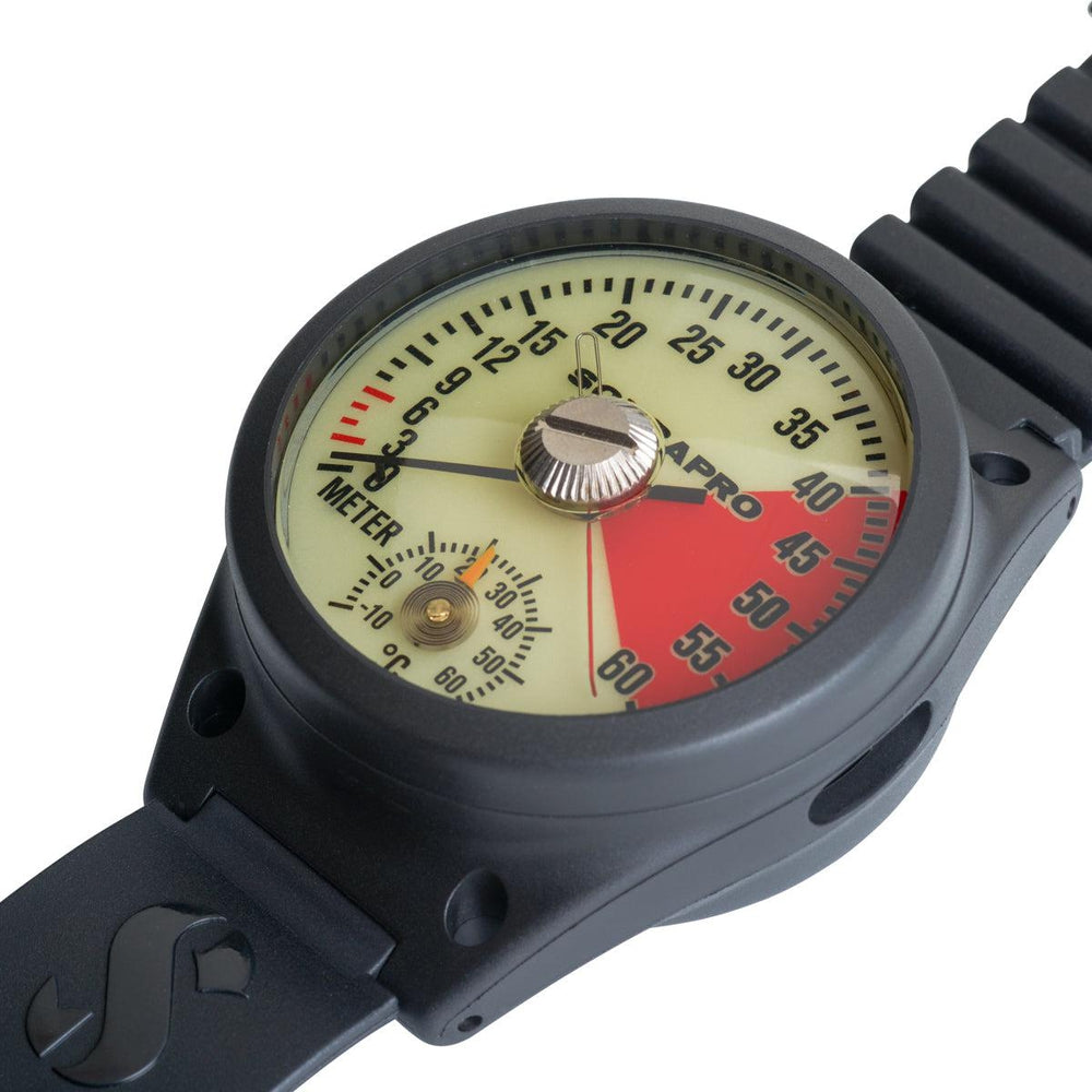 Scubapro Wrist Mount Depth Gauge Metric Dive Console-