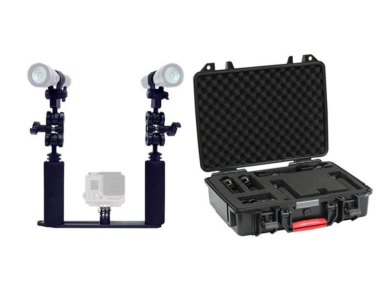 BigBlue Camera Tray Kit with Two Lights and Hard Case-