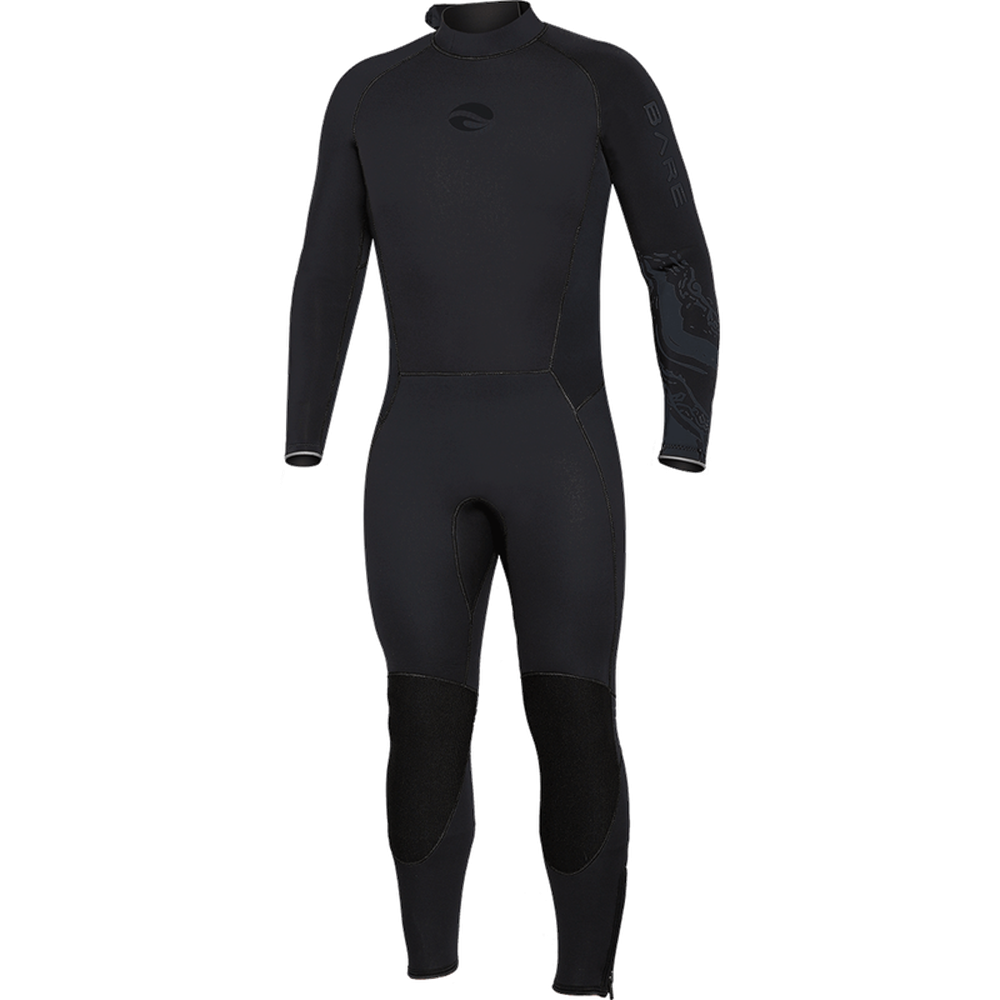Bare 3 MM Velocity Ultra Full-Stretch Mens Scuba Diving Wetsuit-Black
