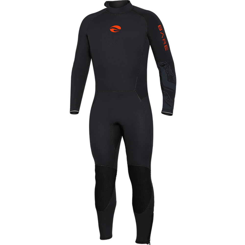 Bare 3 MM Velocity Ultra Full-Stretch Mens Scuba Diving Wetsuit-Lava