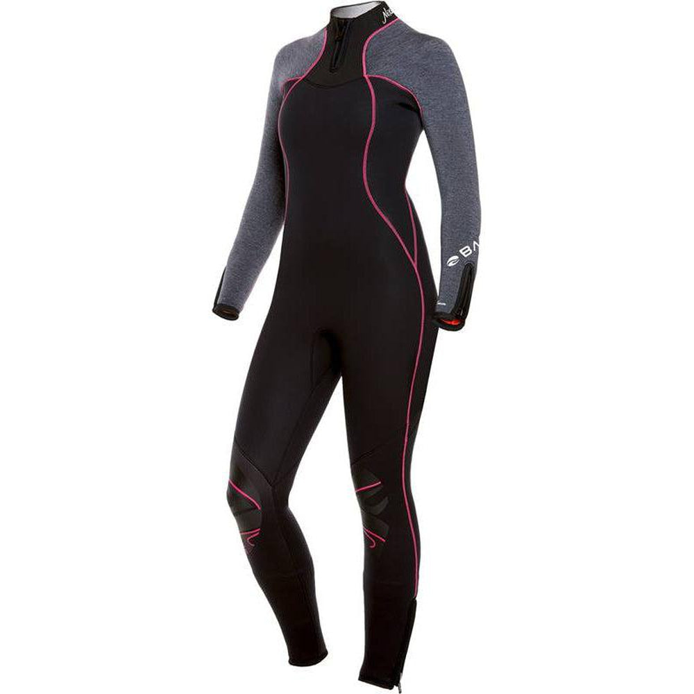 Bare 5 MM Nixie Ultra OMNIRED Infrared Technology and Full-Stretch Construction Womens Scuba Diving Wetsuit-Grey Heather