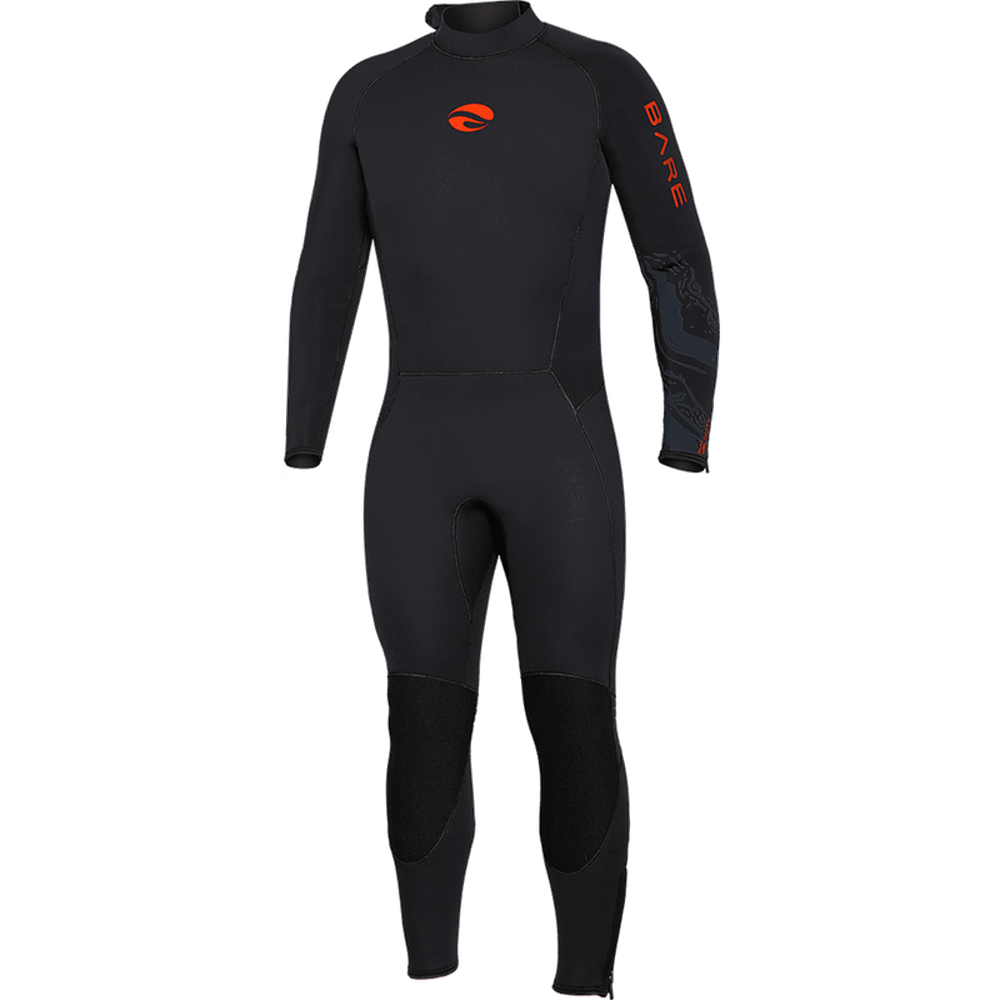 Bare 5 MM Velocity Ultra Full-Stretch Mens Scuba Diving Wetsuit-Lava