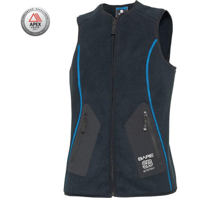 Bare SB System Womens Mid Layer Scuba Diving Vest for Extra Cold Dives-