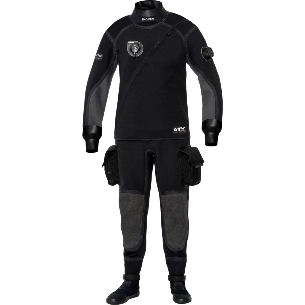 Bare Sentry Tech Mens Drysuit w/ Tech Boots-Black