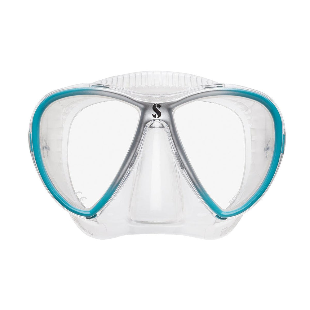 ScubaPro Synergy Twin Dive Mask with Comfort Strap-Clear/Turquoise