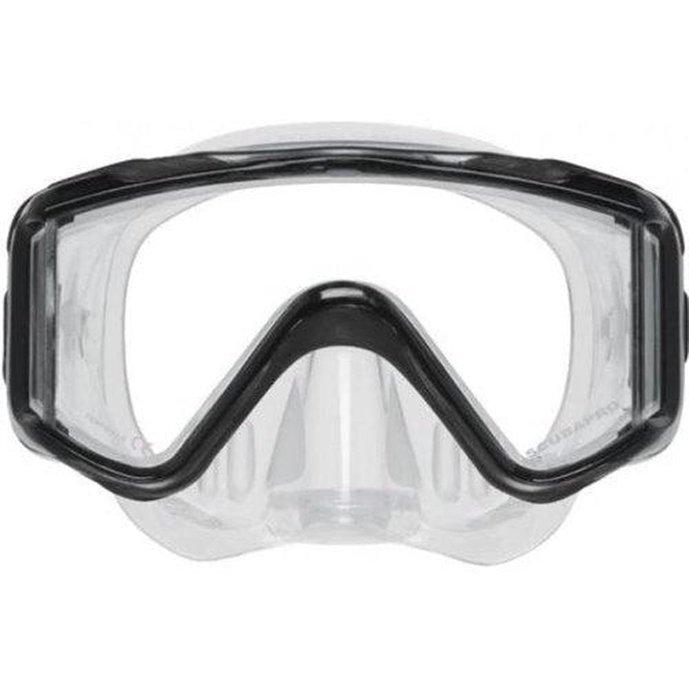 Scubapro Crystal Vu Plus Single Lens Scuba Diving Mask w/ Purge-Black/Gray