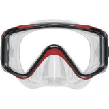 Scubapro Crystal Vu Plus Single Lens Scuba Diving Mask w/ Purge-Black/Red/Gray