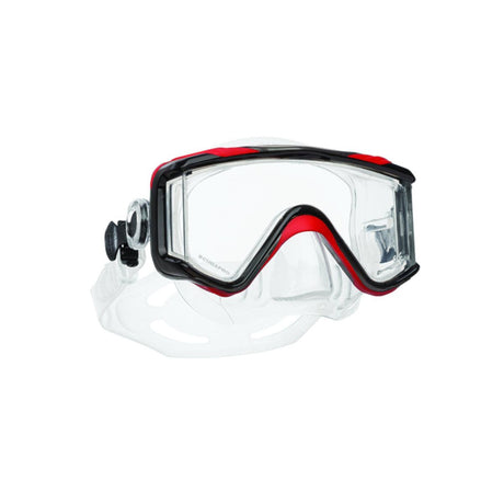 Scubapro Crystal Vu Plus Single Lens Scuba Diving Mask w/o Purge-Black/Red/Gray