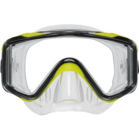 Scubapro Crystal Vu Plus Single Lens Scuba Diving Mask w/o Purge-Black/Yellow/Gray