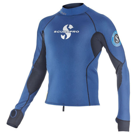 Scubapro Everflex 1.5 MM Long Sleeve Mens Top Scuba Diving Wetsuit-Aegean(Blue)