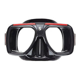 Scubapro Solara Low-Volume Dual Lens Scuba Diving Mask-Black/Red