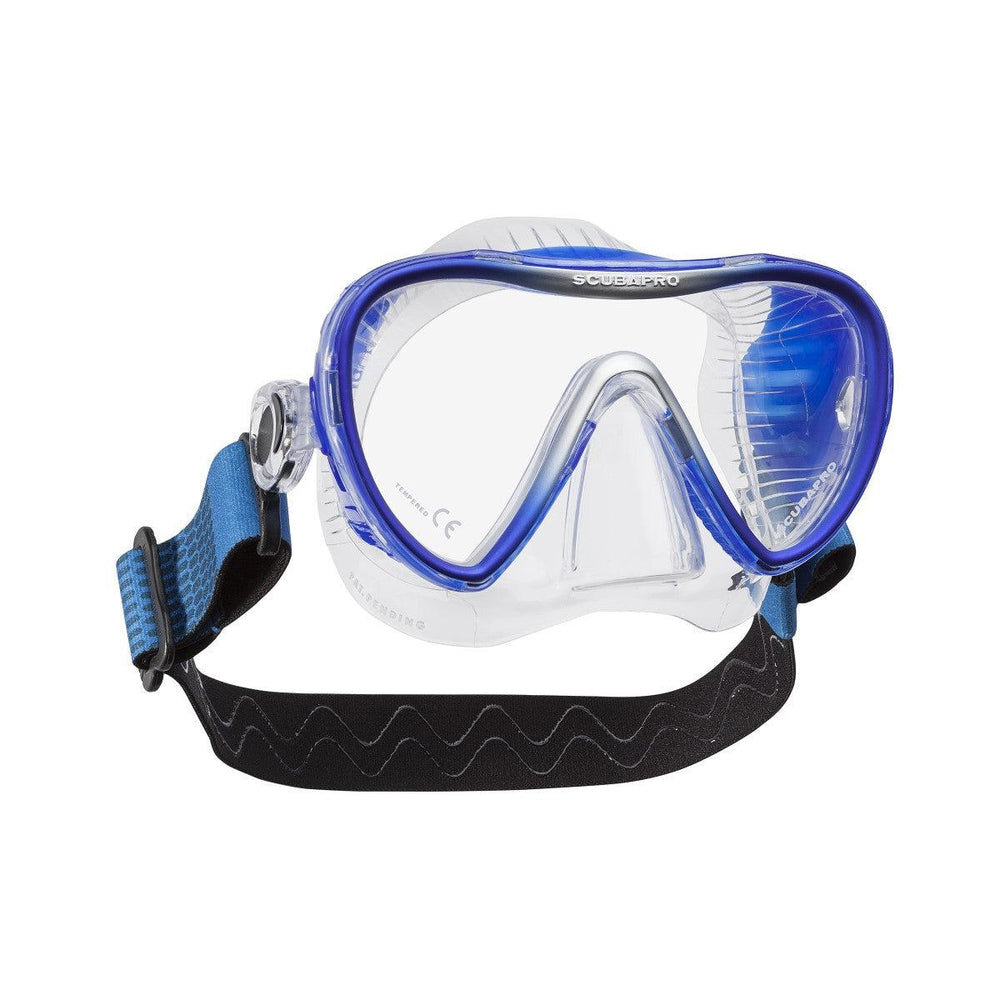 Scubapro Synergy 2 Trufit Scuba Diving Mask w/ Comfort Strap-Clear/Bluew/comfortstrap