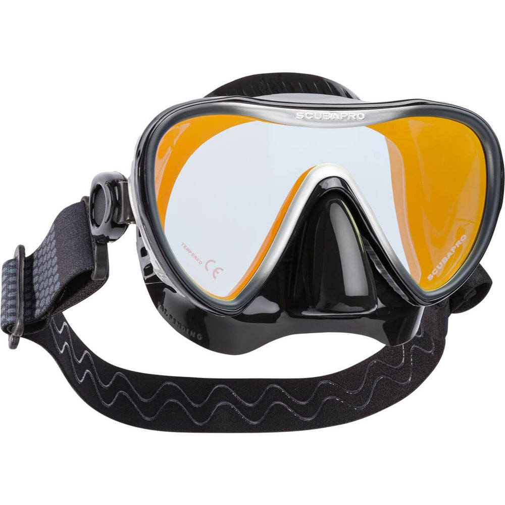 Scubapro Synergy 2 Trufit Scuba Diving Mask w/ Comfort Strap-Mirrored Lens Black/Silver w/Comfort Strap