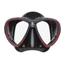Scubapro Synergy 2 Twin Trufit Scuba Diving Mask w/ Comfort Strap-Black/Black/Redw/comfortstrap