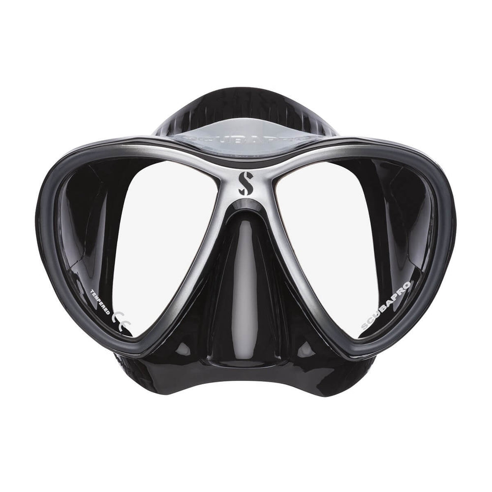 Scubapro Synergy 2 Twin Trufit Scuba Diving Mask w/ Comfort Strap-Black/Black/Silverw/comfortstrap