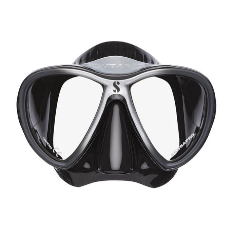 Scubapro Synergy 2 Twin Trufit Scuba Diving Mask w/ Comfort Strap-Black/Black/Silverw/comfortstrap
