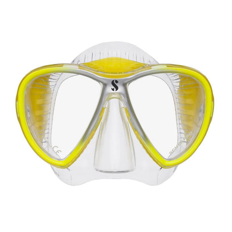 Scubapro Synergy 2 Twin Trufit Scuba Diving Mask w/ Comfort Strap-Clear/Clear/Yelloww/comfortstrap