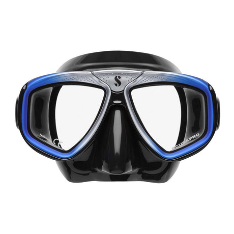 Scubapro Zoom Low-Volume Dual Lens Scuba Diving Mask-Blue Silver