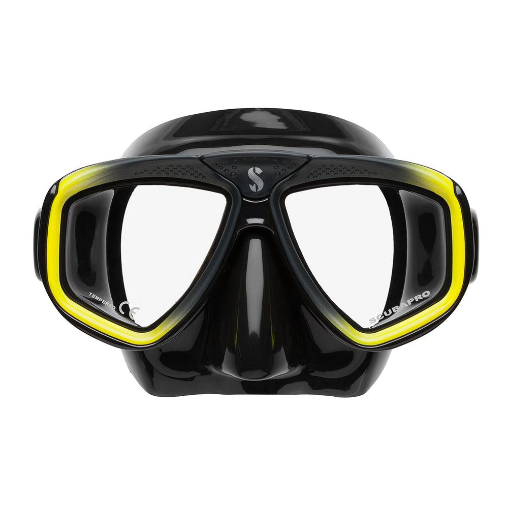 Scubapro Zoom Low-Volume Dual Lens Scuba Diving Mask-Yellow Black