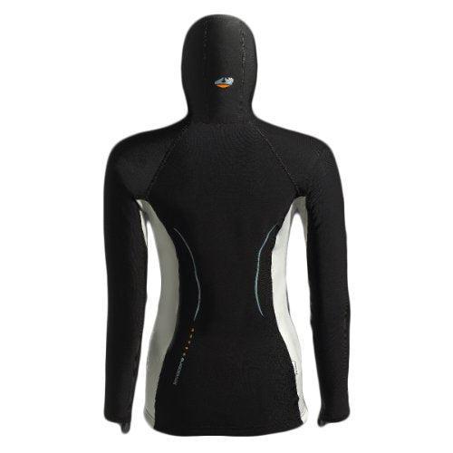 LavaCore Womens Hooded Long Sleeve Shirt Black 4 / XXXS-
