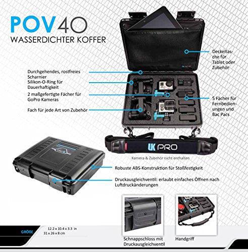 UKPro POV40 Camera Case Black w/ Shoulder Strap One Size-