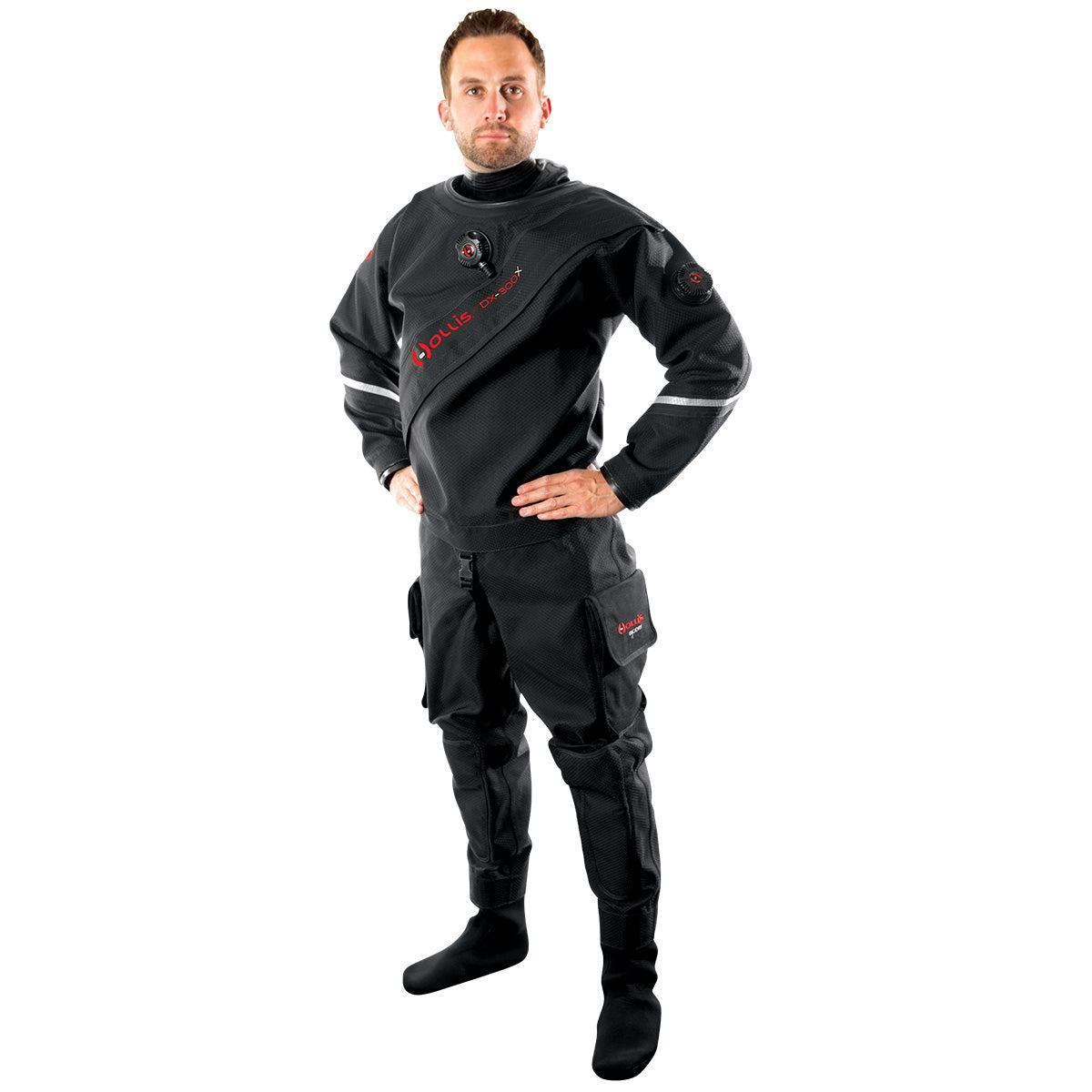 Hollis DX-300X Technical Expedition-Grade Drysuit w/ 5mm Neoprene Socks-XS