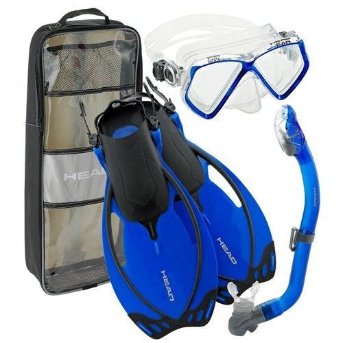 Mares Pirate Junior Deluxe Silicone Mask, Fins, Dry Snorkel Set-Blue