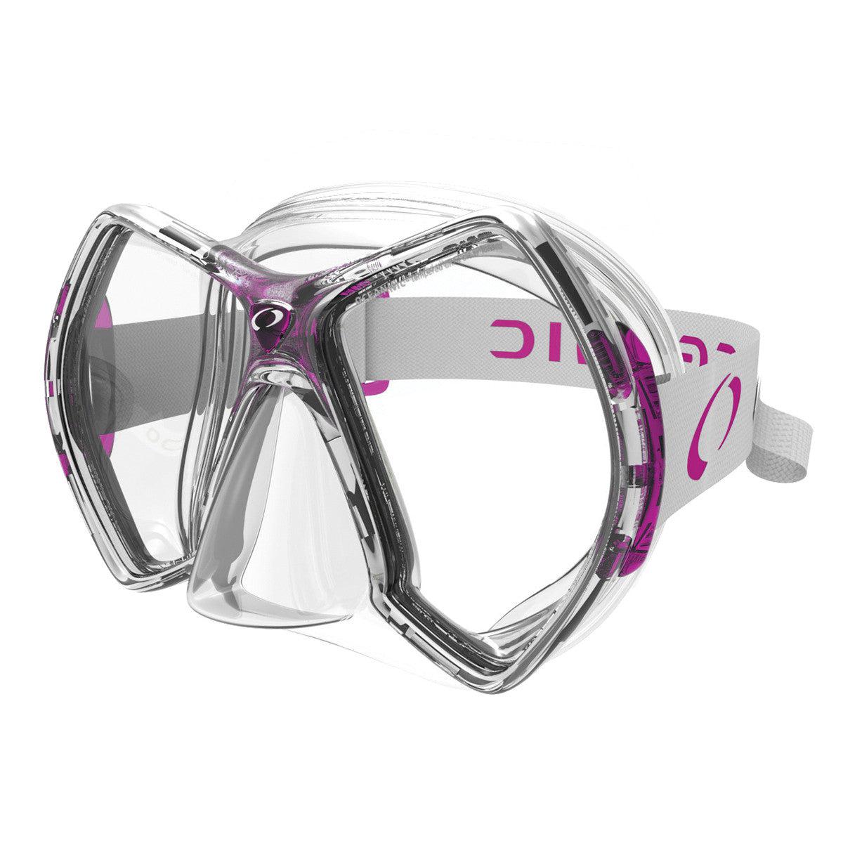 Oceanic Cyanea Dual Lens Dive Mask-CLEAR/PINK