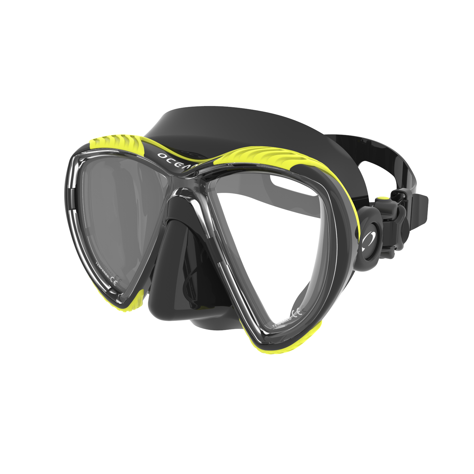 Oceanic Discovery Dual Lens Dive Mask-BK/YELLOW