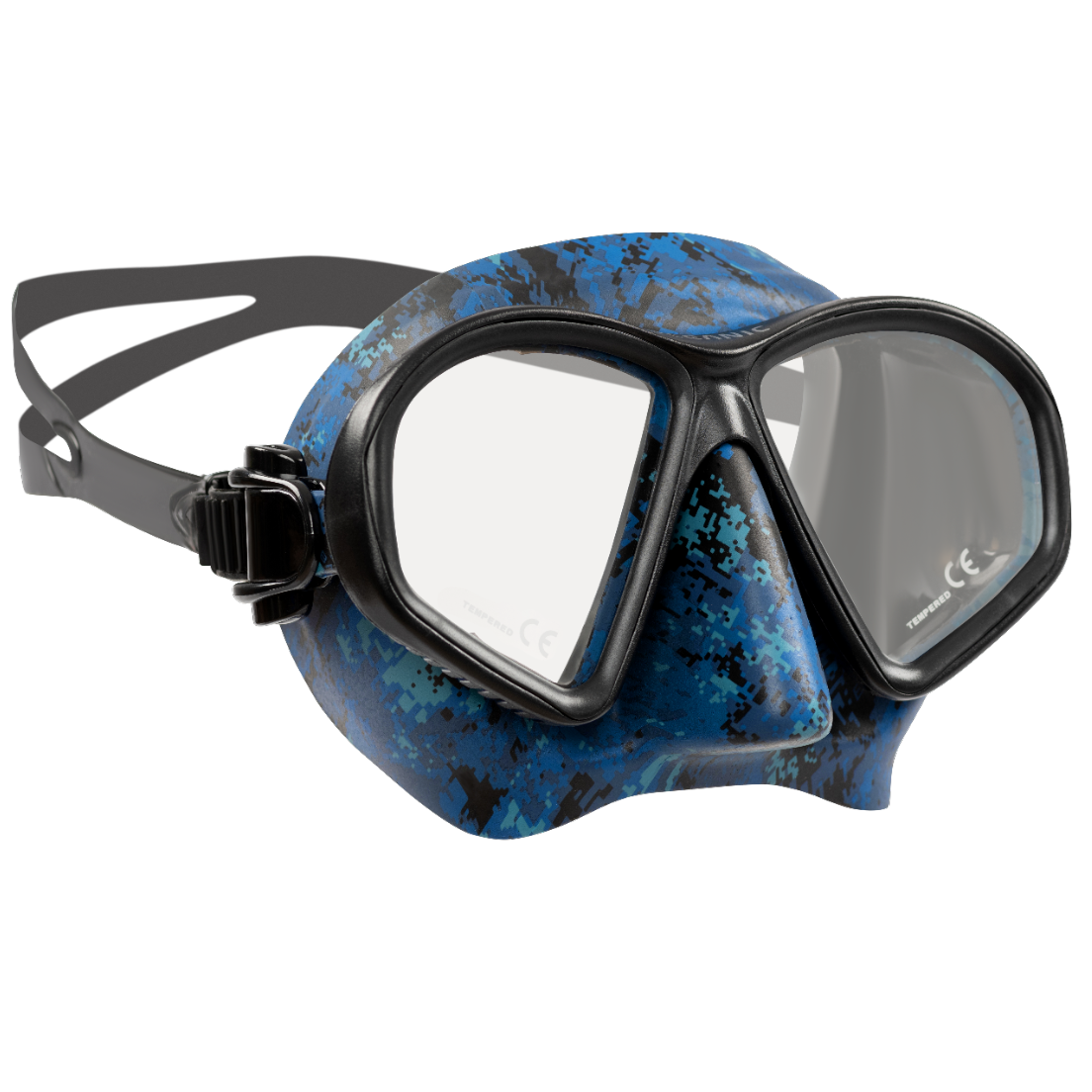 Oceanic Predator Dual Lens Ultra Low-Volume Camo Free Diving Mask-