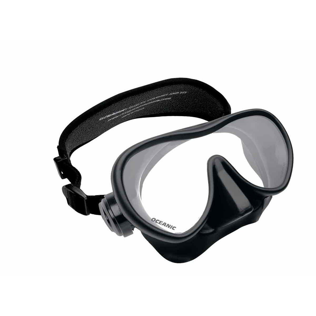 Oceanic Shadow Single Lens Low Volume Frameless Dive Mask-BK