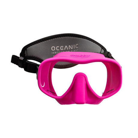 Oceanic Shadow Single Lens Low Volume Frameless Dive Mask-PINK