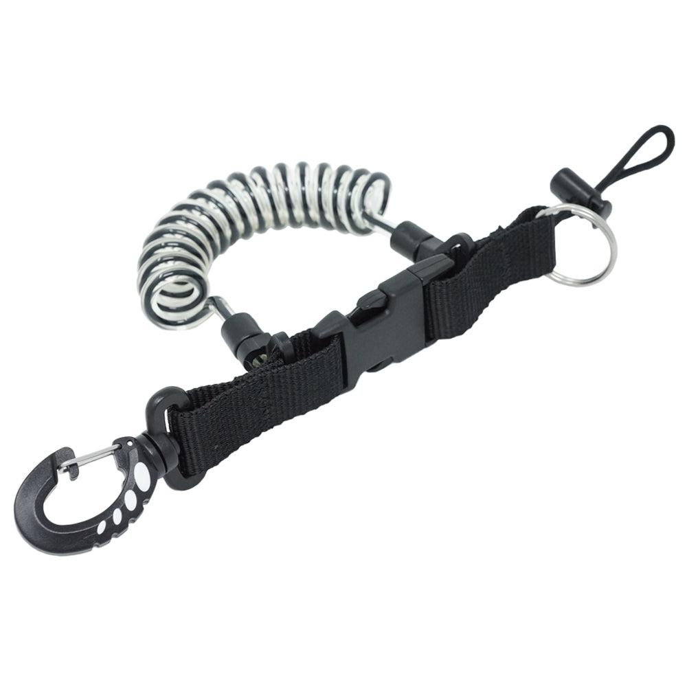 Quick Release Coil Lanyard with Buckle Scuba Essentials by DiveCatalog-