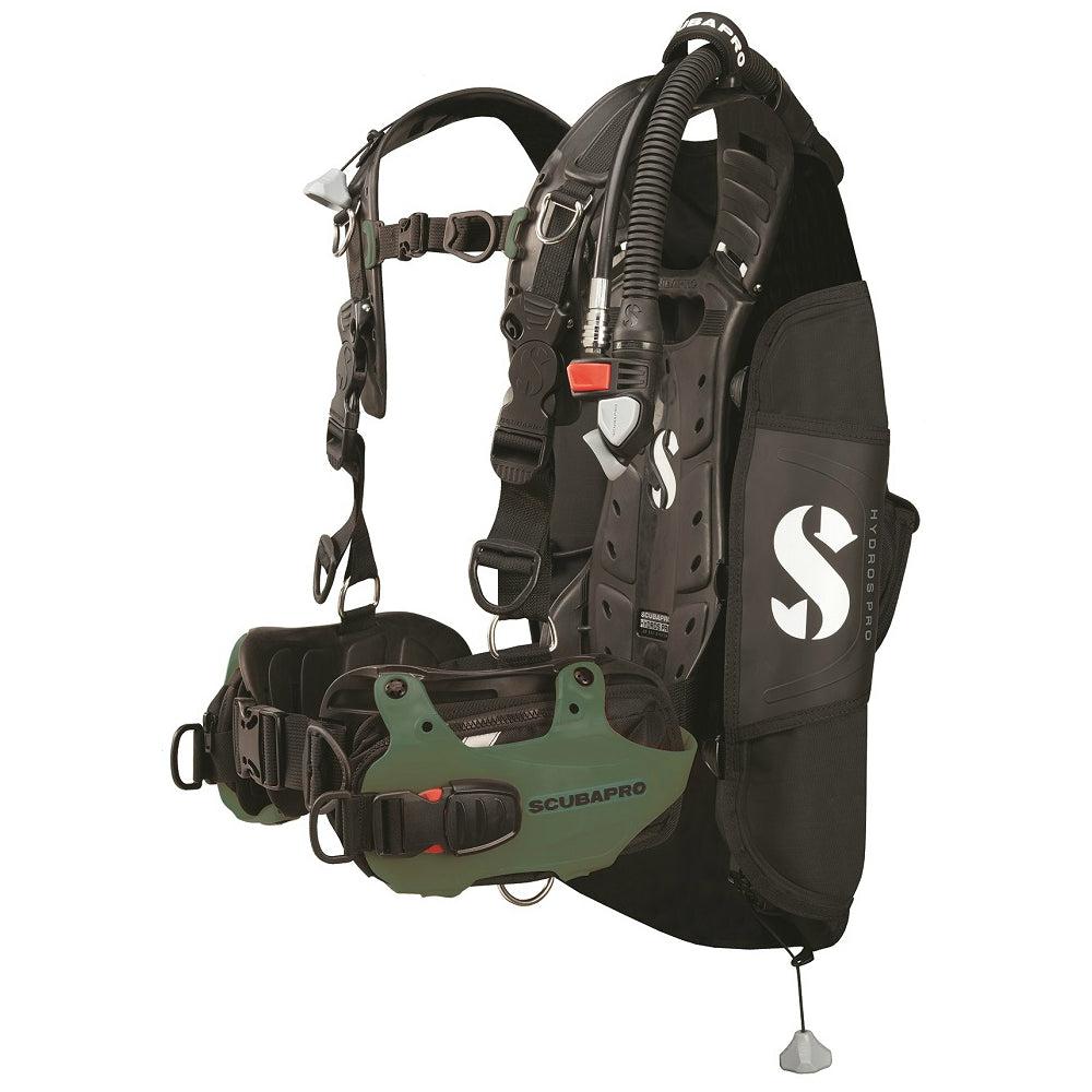 ScubaPro Hydros Pro BCD with BPI - Mens with Color Kit Installed-Army Green