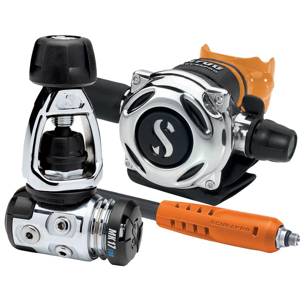 ScubaPro MK17 EVO/A700 Dive Regulator INT with Mouthpiece & Hose Protector-Orange