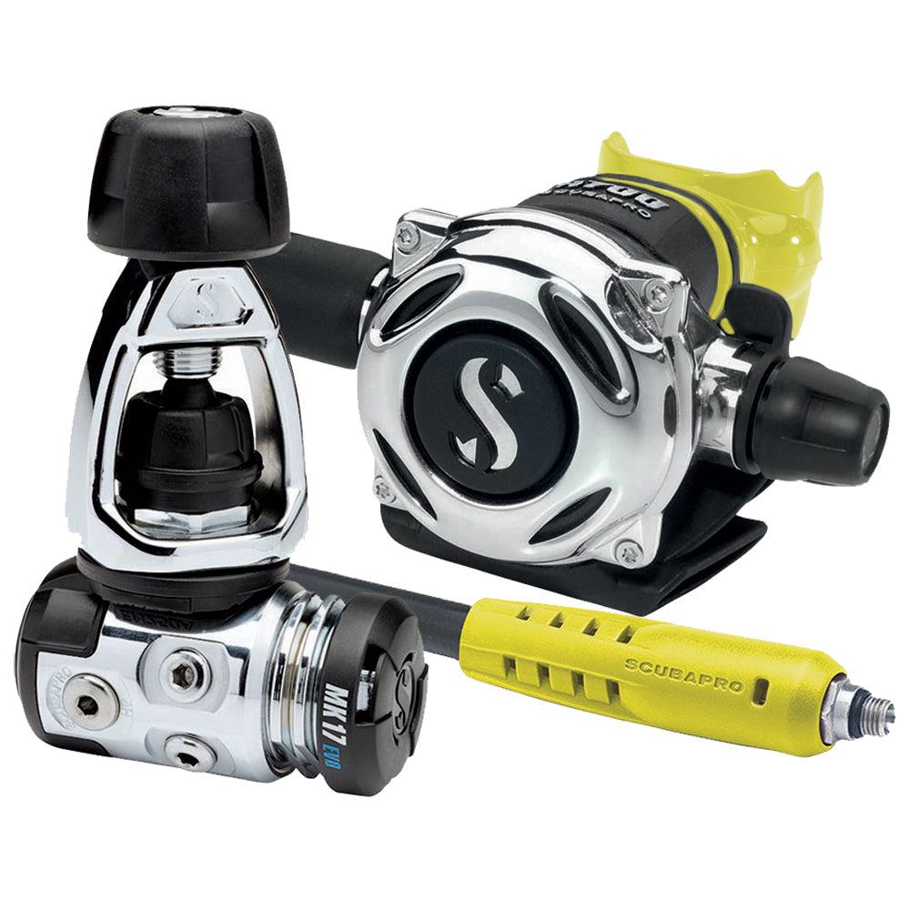 ScubaPro MK17 EVO/A700 Dive Regulator INT with Mouthpiece & Hose Protector-Yellow