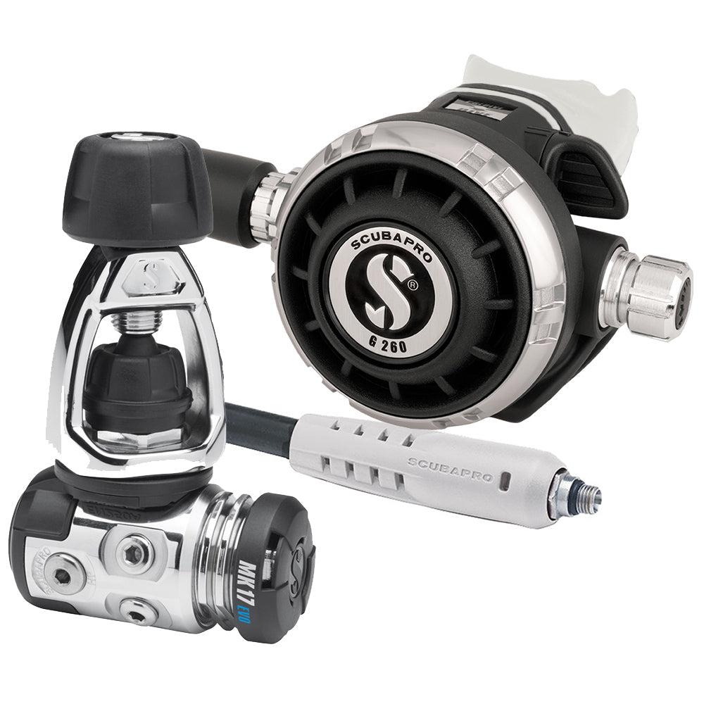 ScubaPro MK17 EVO/G260 Dive Regulator INT with Mouthpiece & Hose Protector-White