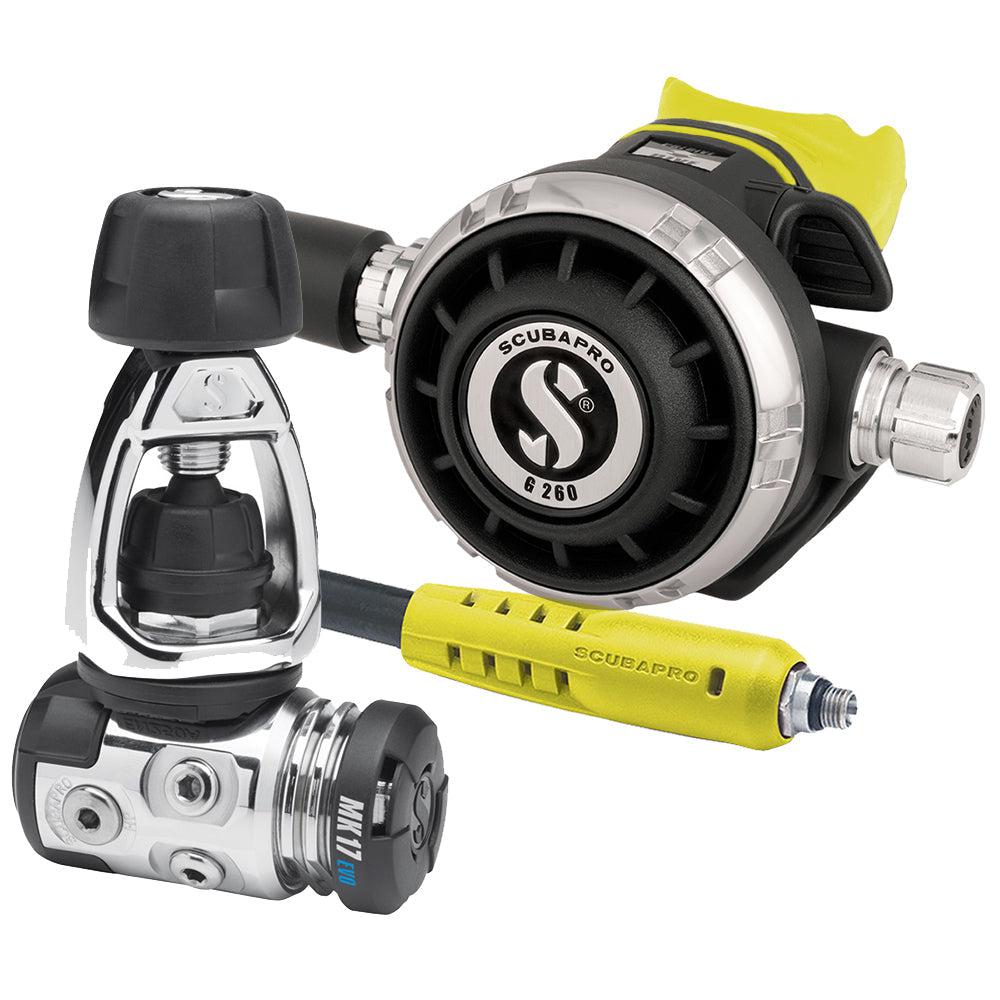 ScubaPro MK17 EVO/G260 Dive Regulator INT with Mouthpiece & Hose Protector-Yellow
