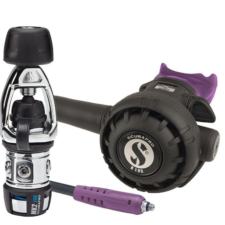 ScubaPro MK2 EVO/R195 Dive Regulator INT with Mouthpiece & Hose Protector-Purple