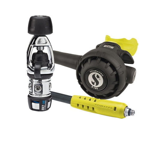 ScubaPro MK2 EVO/R195 Dive Regulator INT with Mouthpiece & Hose Protector-Yellow