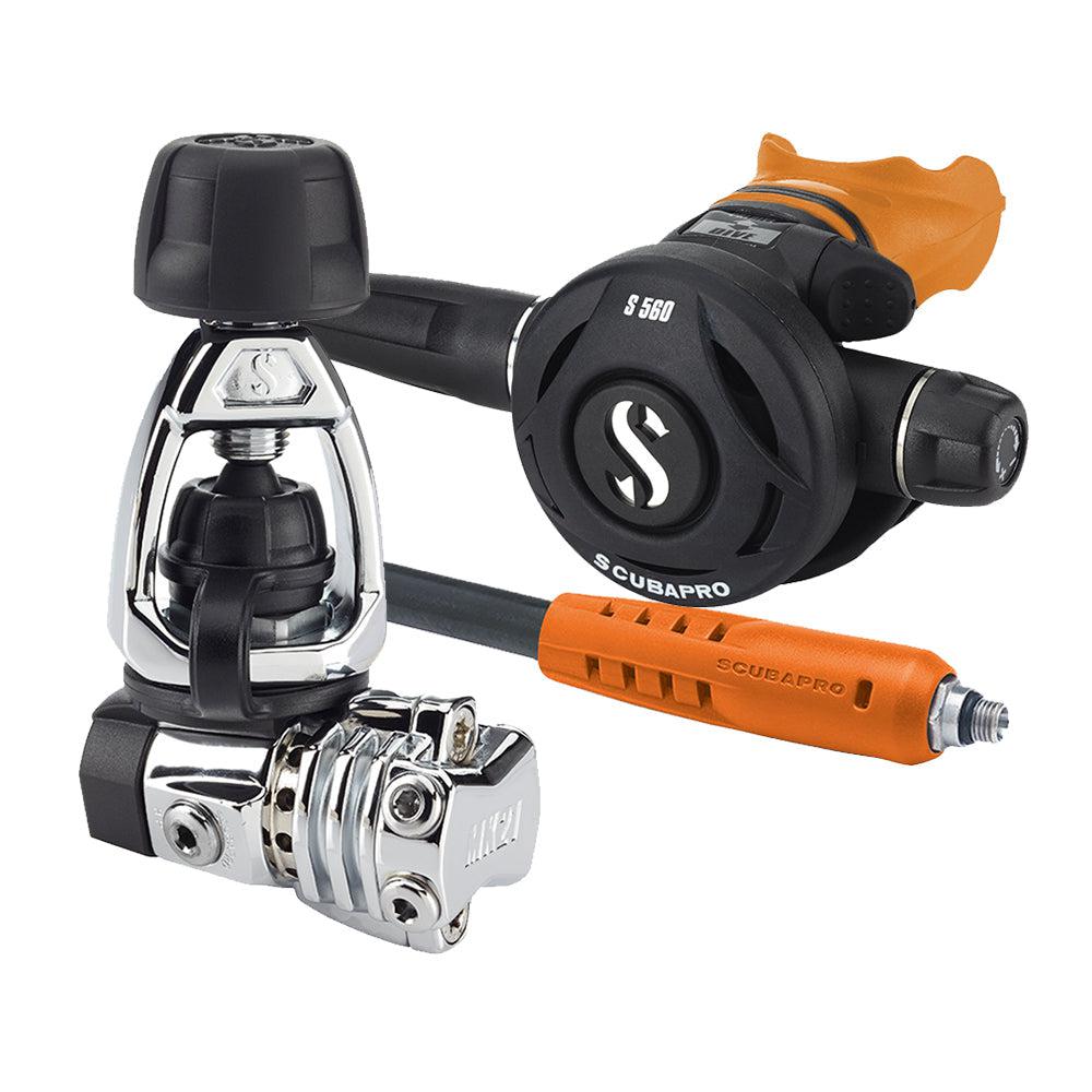 ScubaPro MK21/S560 Dive Regulator INT with Mouthpiece & Hose Protector-Orange