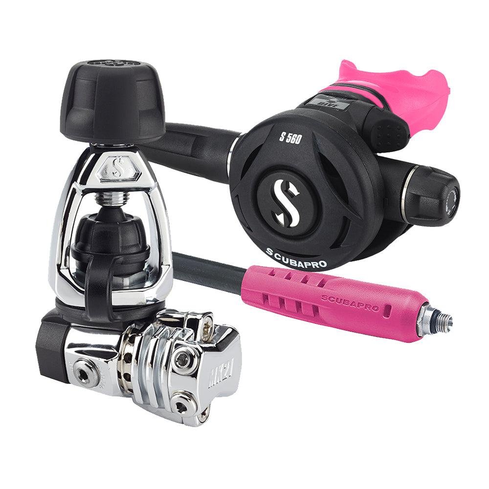 ScubaPro MK21/S560 Dive Regulator INT with Mouthpiece & Hose Protector-Pink
